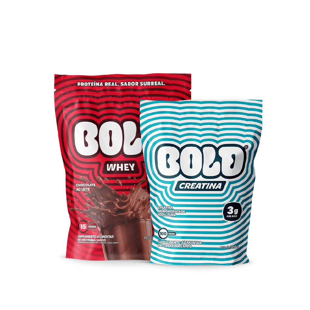 Bold Whey Protein 450g + Creatina 300g Combo Chocolate