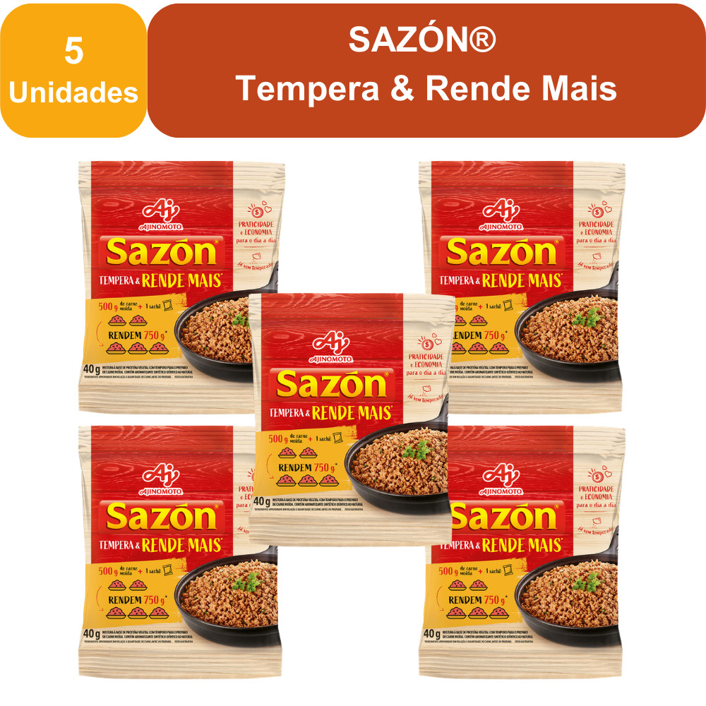 Kit 5 Unidades SAZÓN® Tempera & Rende Mais em Oferta na Shopee