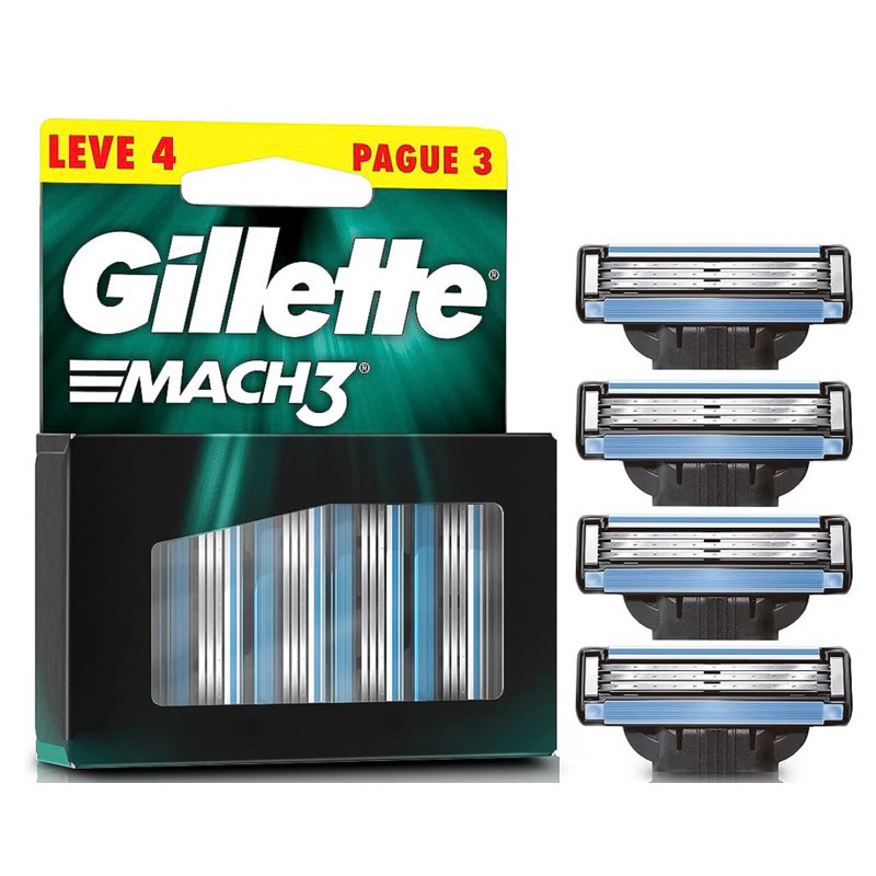 Gillette Mach3/ Sensitive - Carga para Aparelho de Barbear, com 8, 4 ou 2 unidades