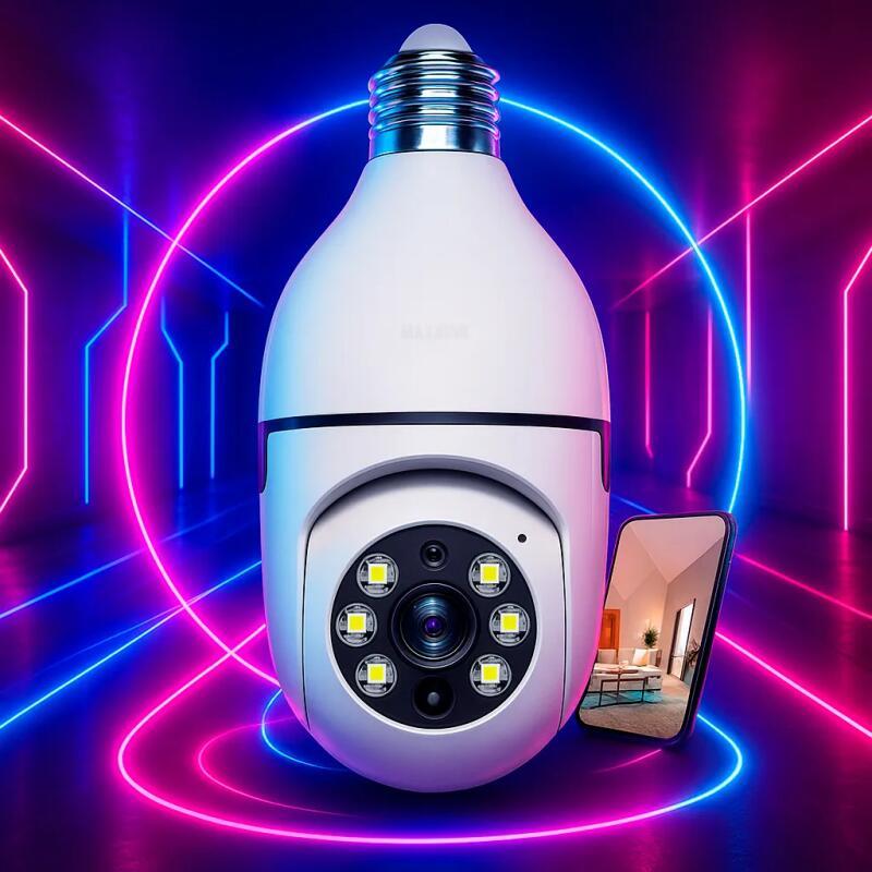 Mini Câmera de Segurança WiFi 360° Visão Noturna Áudio Bidirecional Alarme Monitoramento Remoto via Celular em Oferta na Shopee