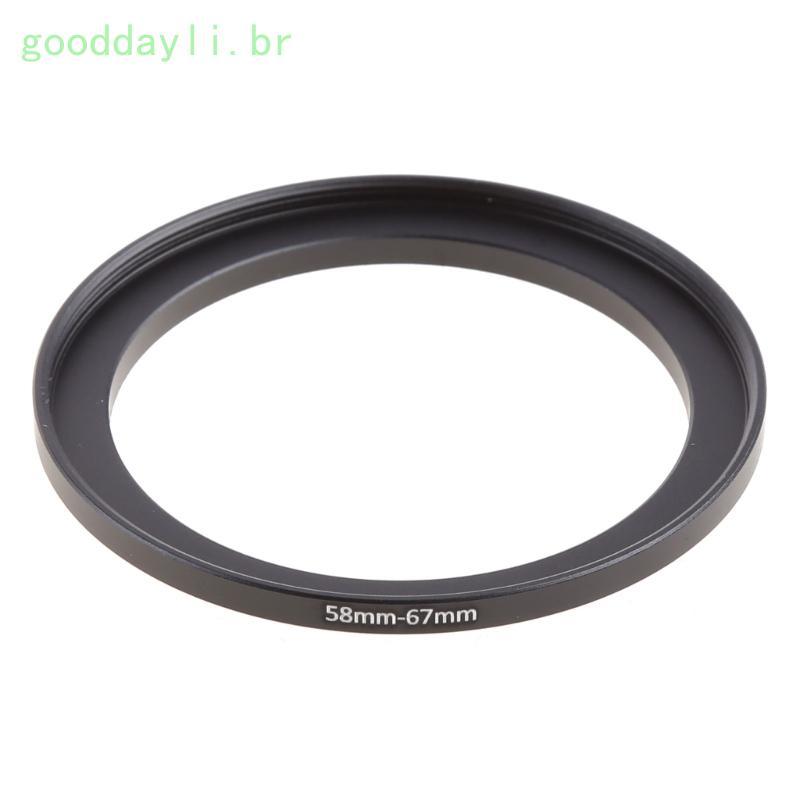 GOO Metal Step Up Anéis Adaptador Lente Alumínio Filtro 58mm-67mm Fotografia