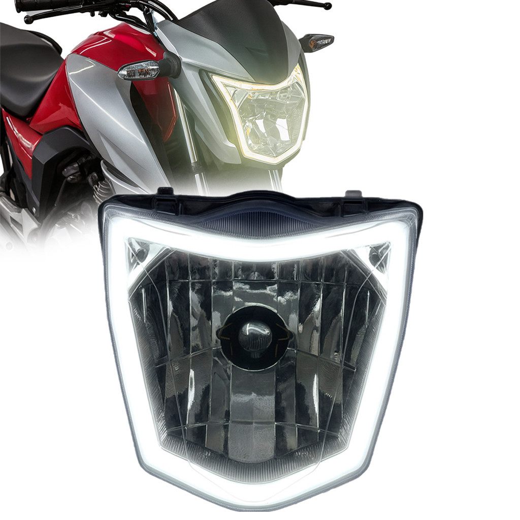 Bloco Óptico Farol Drl Titan Fan Start 160 2014 Até 2024