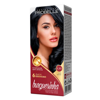 Tonalizante Burguesinha Probelle Preto Azulado 1.11 em Oferta na Shopee