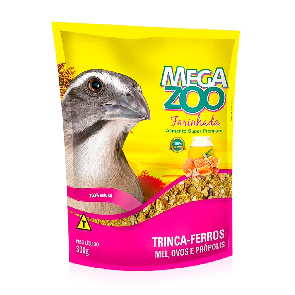 Megazoo Farinhada Trinca Ferro Mel, Ovos e Própolis (300g) em Oferta na Shopee
