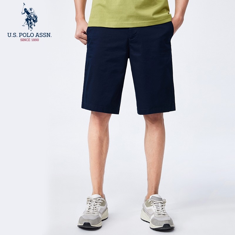 Uspoloassn American Poloassn Association Verão Macacão Casual Masculino Shorts Soltos Calças Finas de Cinco Pontos
