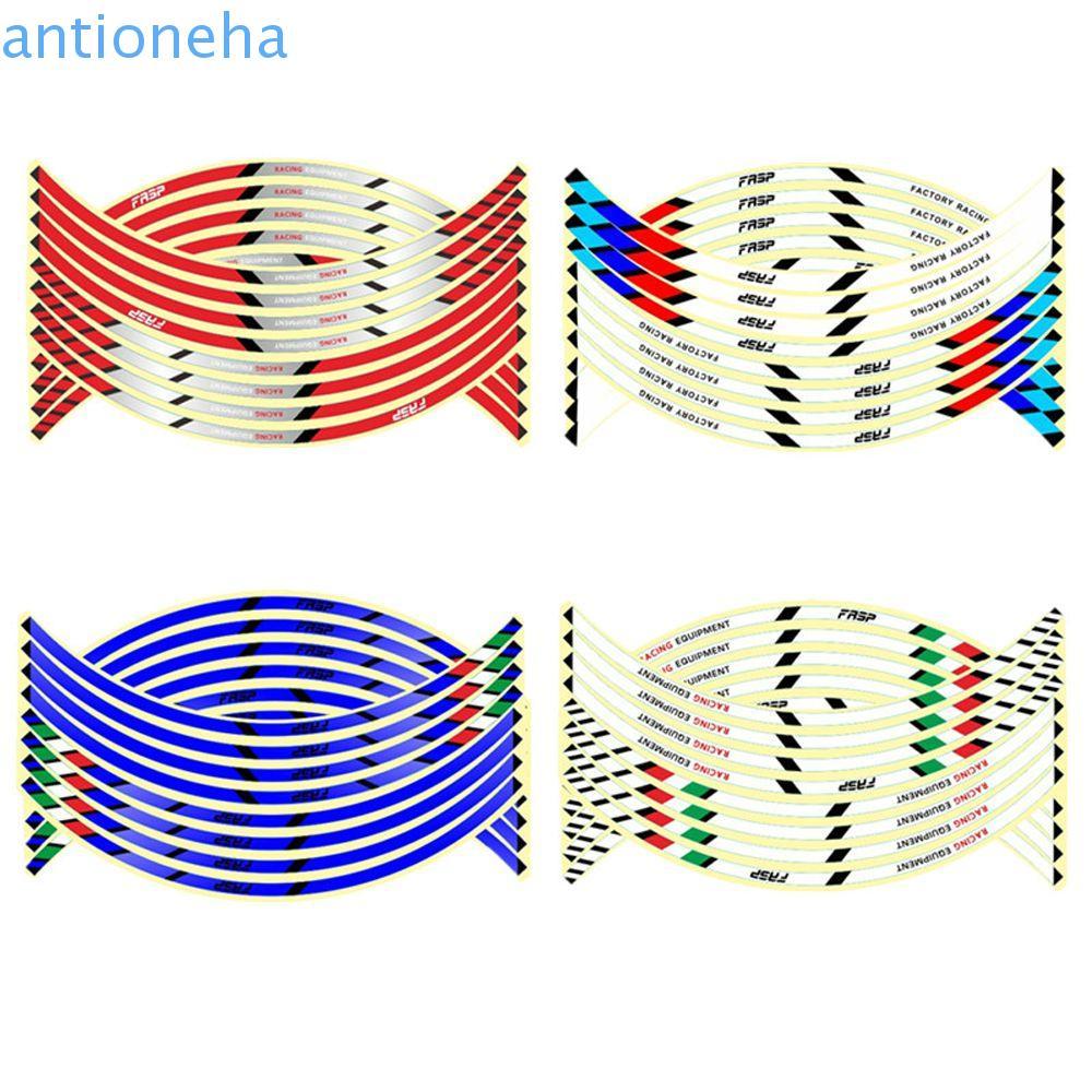 ANTIONEHA Adesivos Para Rodas De Motocicleta Acessórios Motocicletas Fita Listrada De Aro Decalques Automotivos Carro