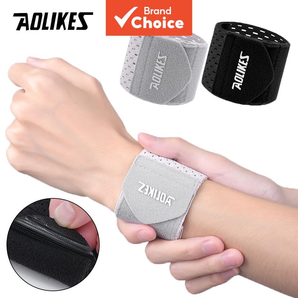  AOLIKES 1 Unidade Protetor de Pulso de Malha Ajustável, Elástico Respirável, Suporte Pressurizado para Esportes