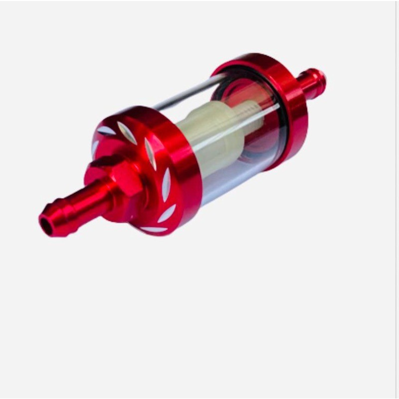 Filtro De Gasolina Vermelho de Acrilico Kit Motor Bicicleta