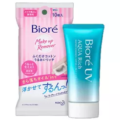 Kit Bioré Aqua Rich FPS 50 + Make Up Remover (2 Produtos)