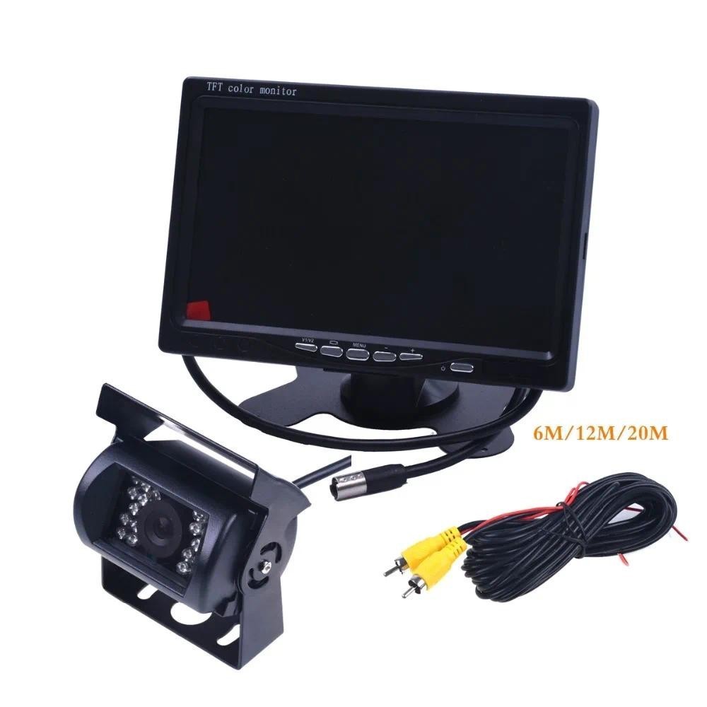 Sistema De Assistência Do Monitor Da Câmera De Estacionamento Caminhão De Ônibus DC 12-24V HD Monitores De Carro De 7 Po