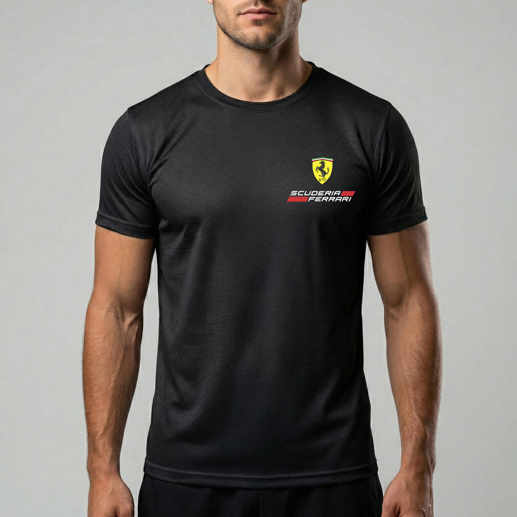 Camiseta Scuderia Ferrari Camisa Estampa camiseta Masculina DryFit esportiva  academia formula camiseta treino