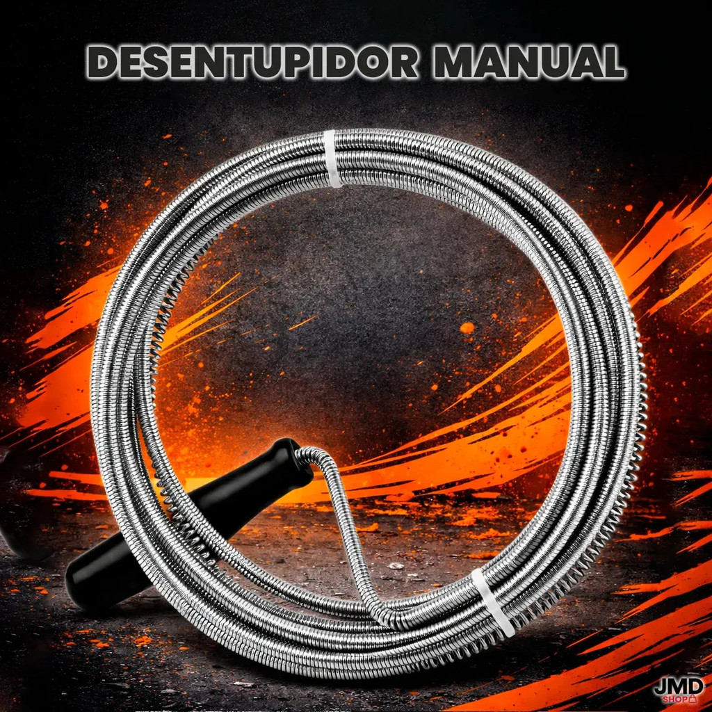 Desentupidor Manual 5m Para Pia Tanque Ralo Tubulação Esgoto