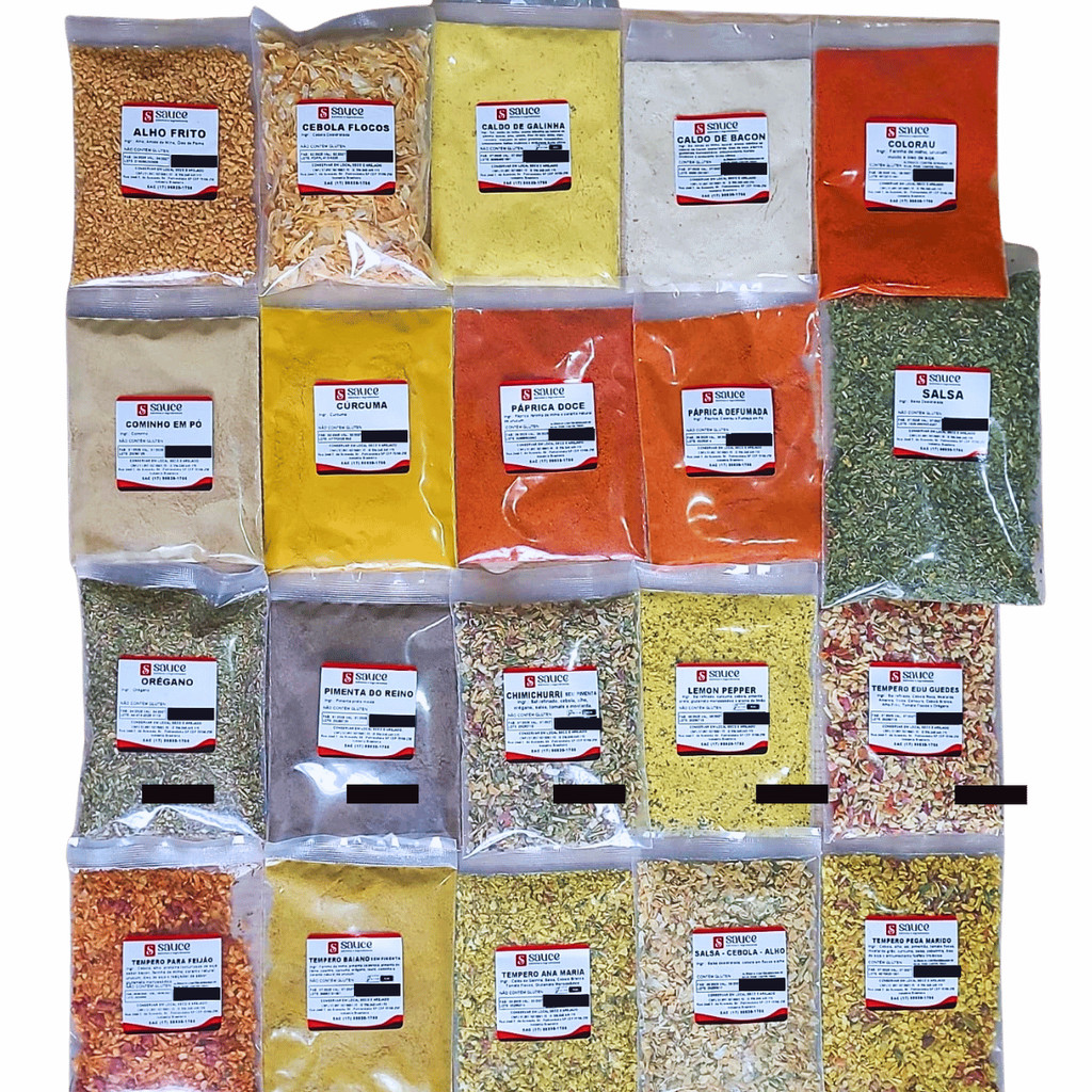 Kit 20 - 10 Temperos Premium - Sauce em Oferta na Shopee