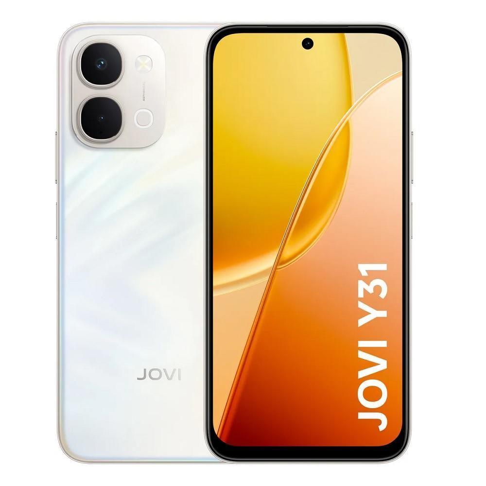 Smartphone Jovi Y31, 256GB, 8GB, Tela 6,75", Câmera 50MP + 2MP, Branco