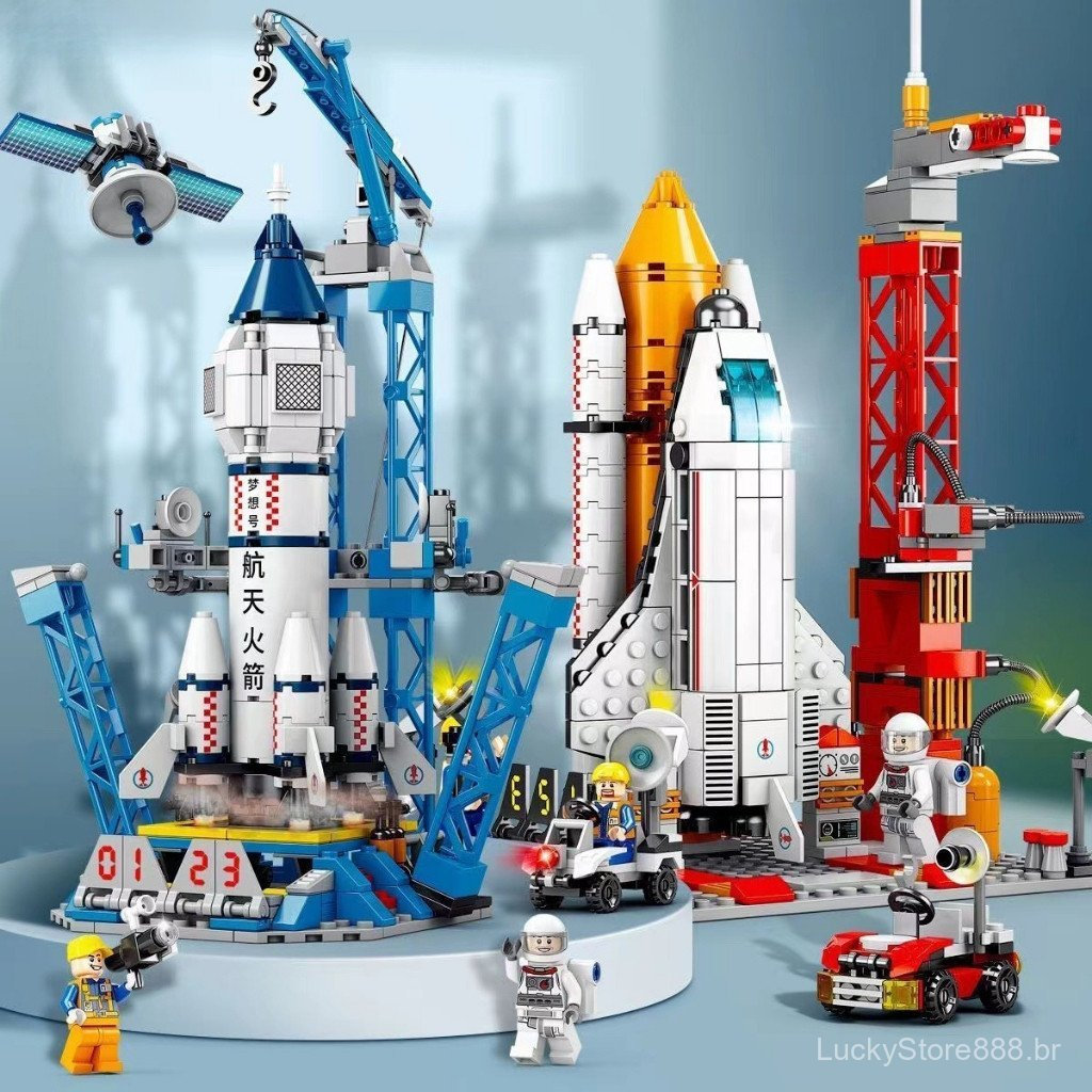 458 peças Minecraft Space Series Space Bus Rocket Building Block Brinquedo Modelo DIY Presente para crianças