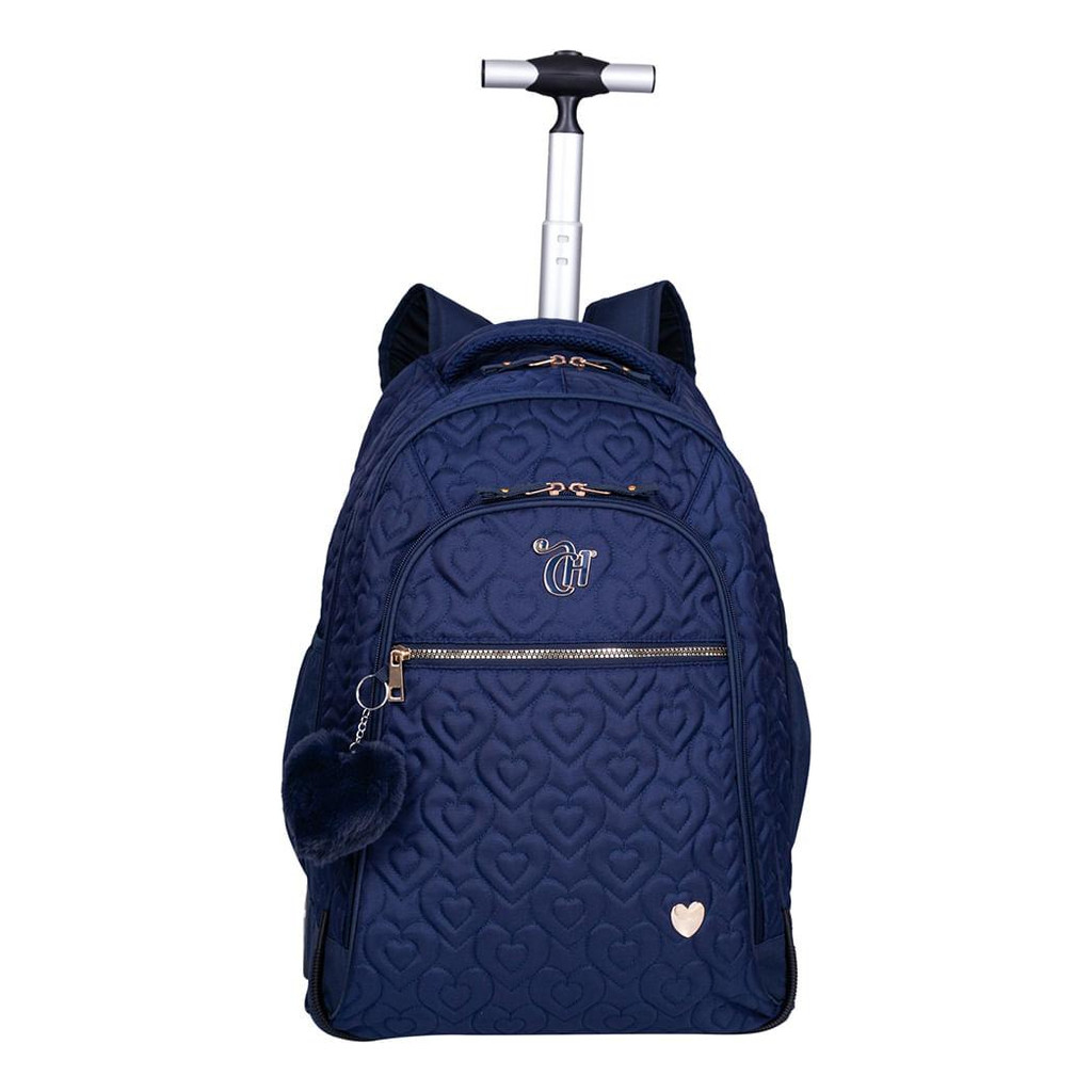 Mochila Carrinho Grande Capricho Crush Azul Marinho - 075894-72
