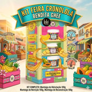 Kit Feira Cronolola Bemdita Ghee 100g Nutrição Hidratação e Reconstrução em Oferta na Shopee