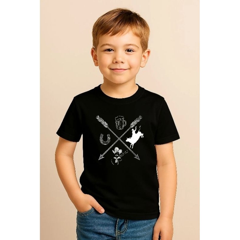 Camisa Country Infantil Tião Carreiro Blusa Infantil Cantor Estilo Cowboy Casual
