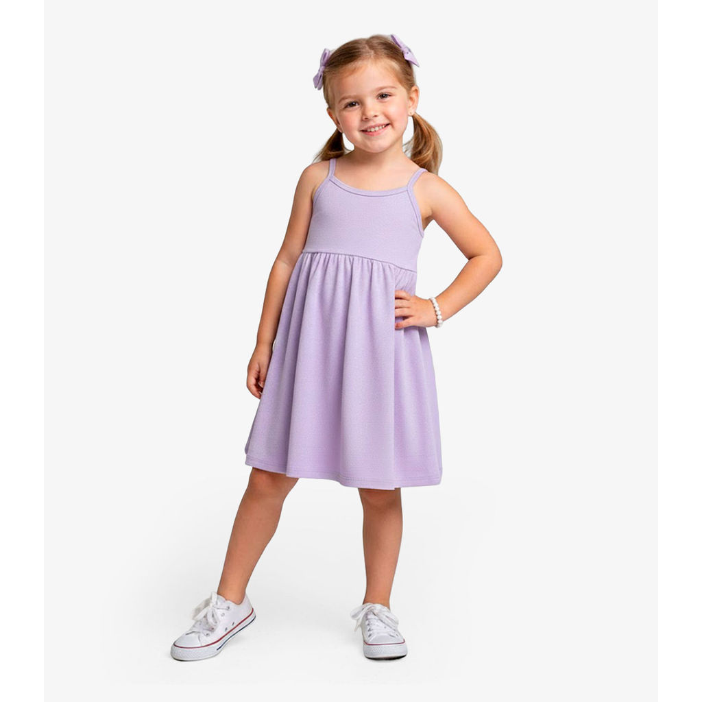 Vestido Menina Infantil de Alças Select Roxo