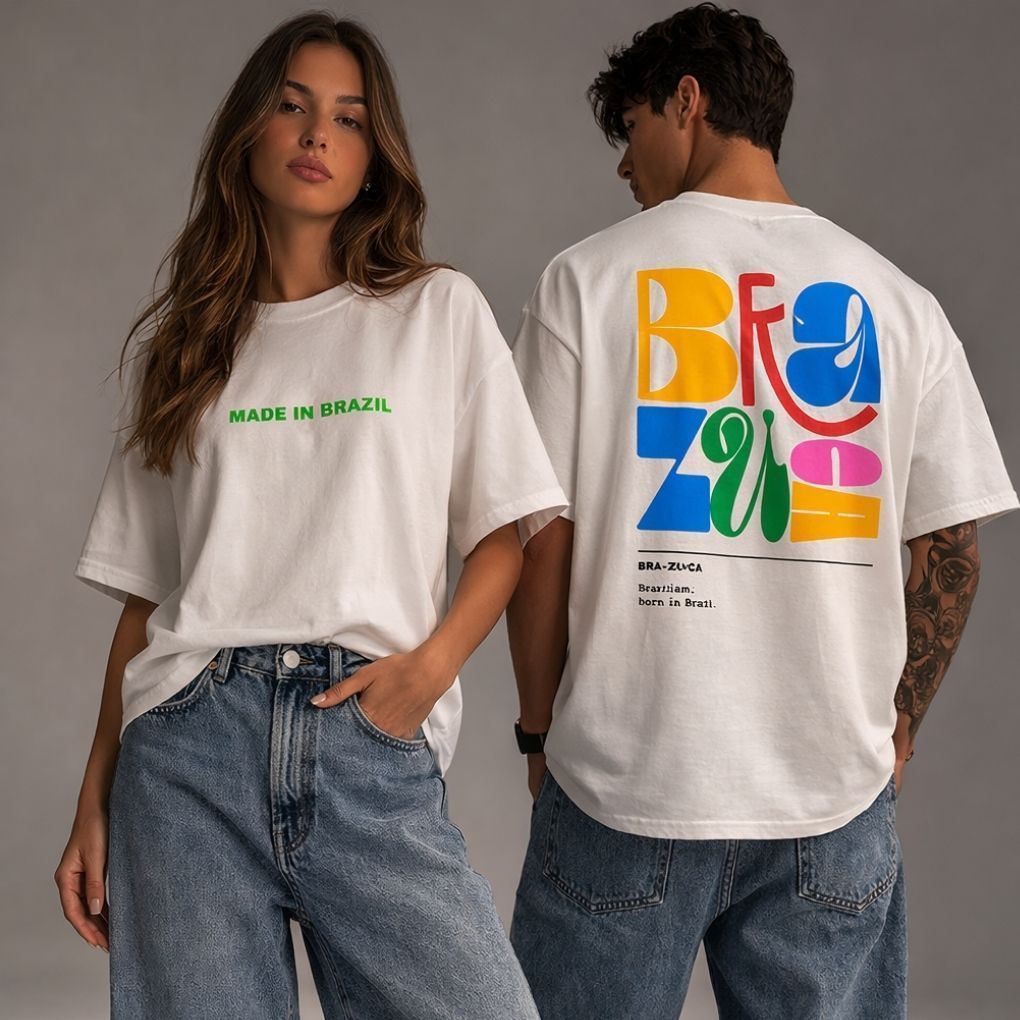 Camiseta brasil unissex blusa brazuca amor copa do mundo 2026 tendencias brasileiras over