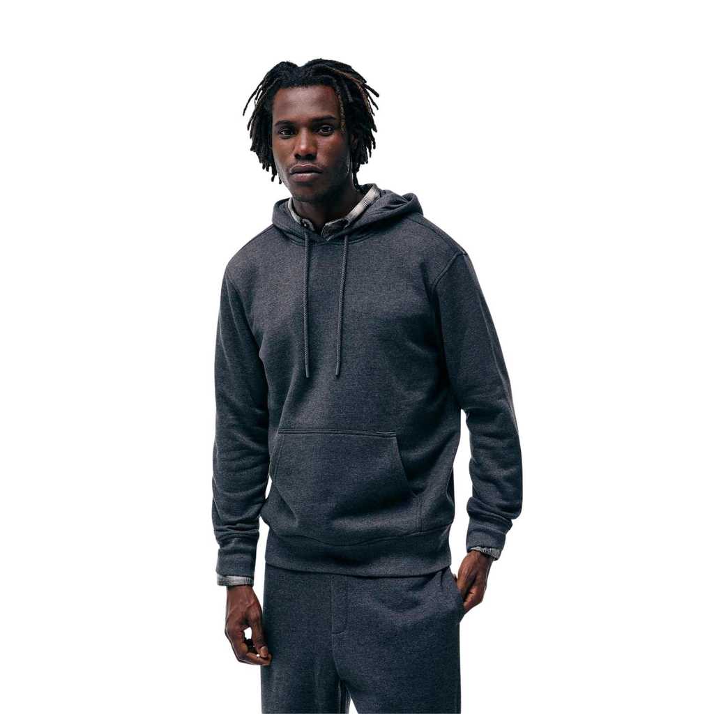Blusão básico liso moletom hering masculino com gorro 0648