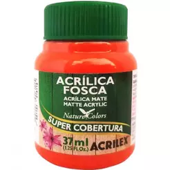 TINTA ACRÍLICA FOSCA 37ML LARANJA – 35400517 – UNITÁRIO