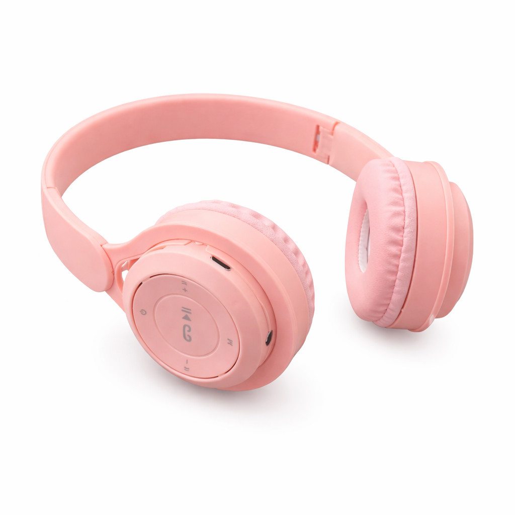 Headphone Bluetooth 5.3 Sem Fio ST-95 Rádio FM SD Dobrável Graves Potentes Microfone Rosa