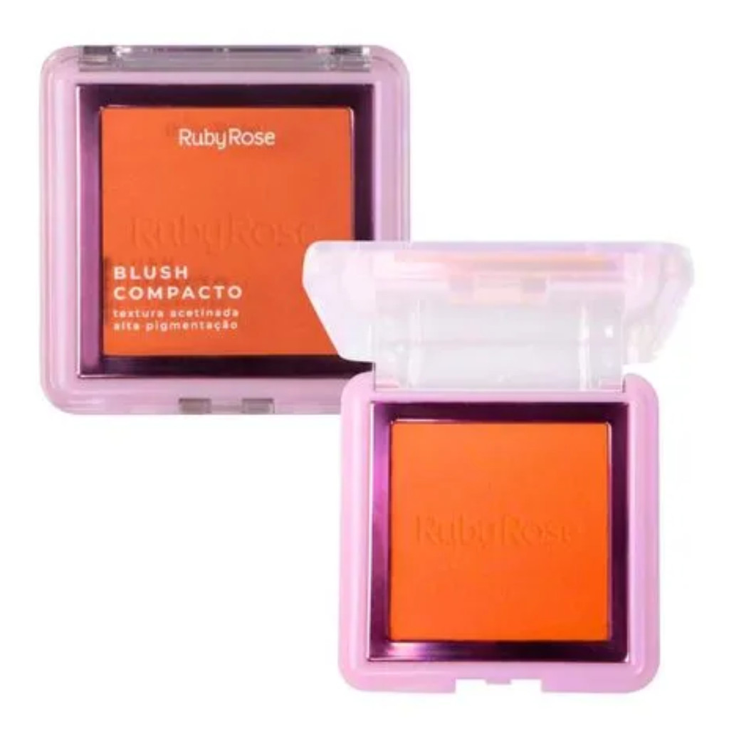 BLUSH COMPACTO RUBY ROSE TEXTURA ACETINADA BL10 7,3G