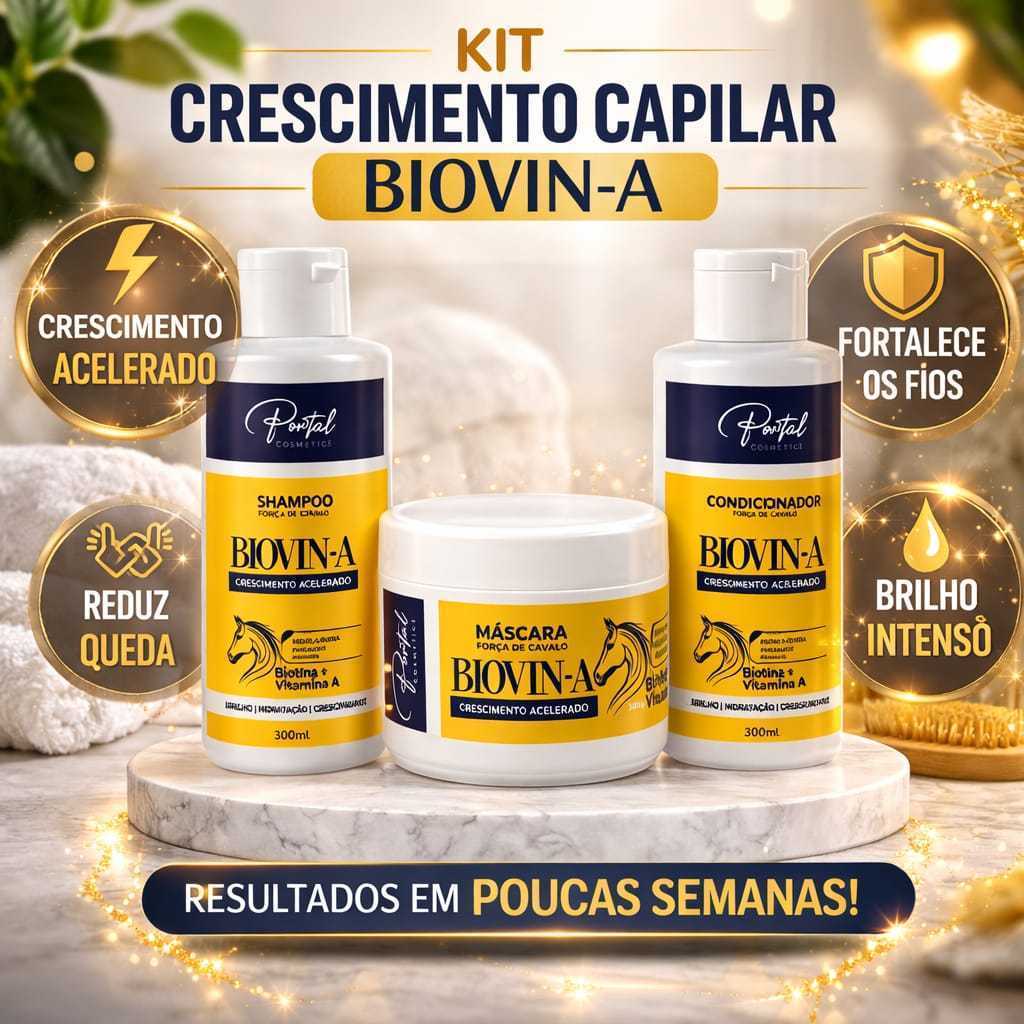 Kit Crescimento Capilar Biovin-A Força de Cavalo + 3x300 — imagem 2 de 2