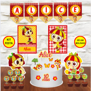 kit só um bolinho topo de bolo aniversário festa emilia personalizado com nome e idade mesversario