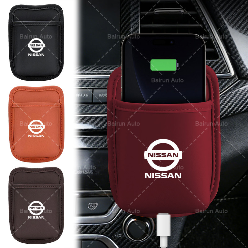 1/2 Pçs Assento De Carro Bolsa De Ventilação De Ar Saco Do Telefone Moeda Máscara Facial Titular Para Nissan Tiida Teana