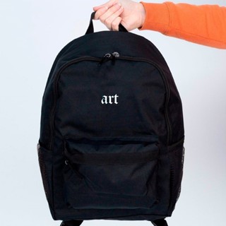 Mochila Art Preta Escolar Faculdade Casual Espaçosa Alta Qualidade em Oferta na Shopee