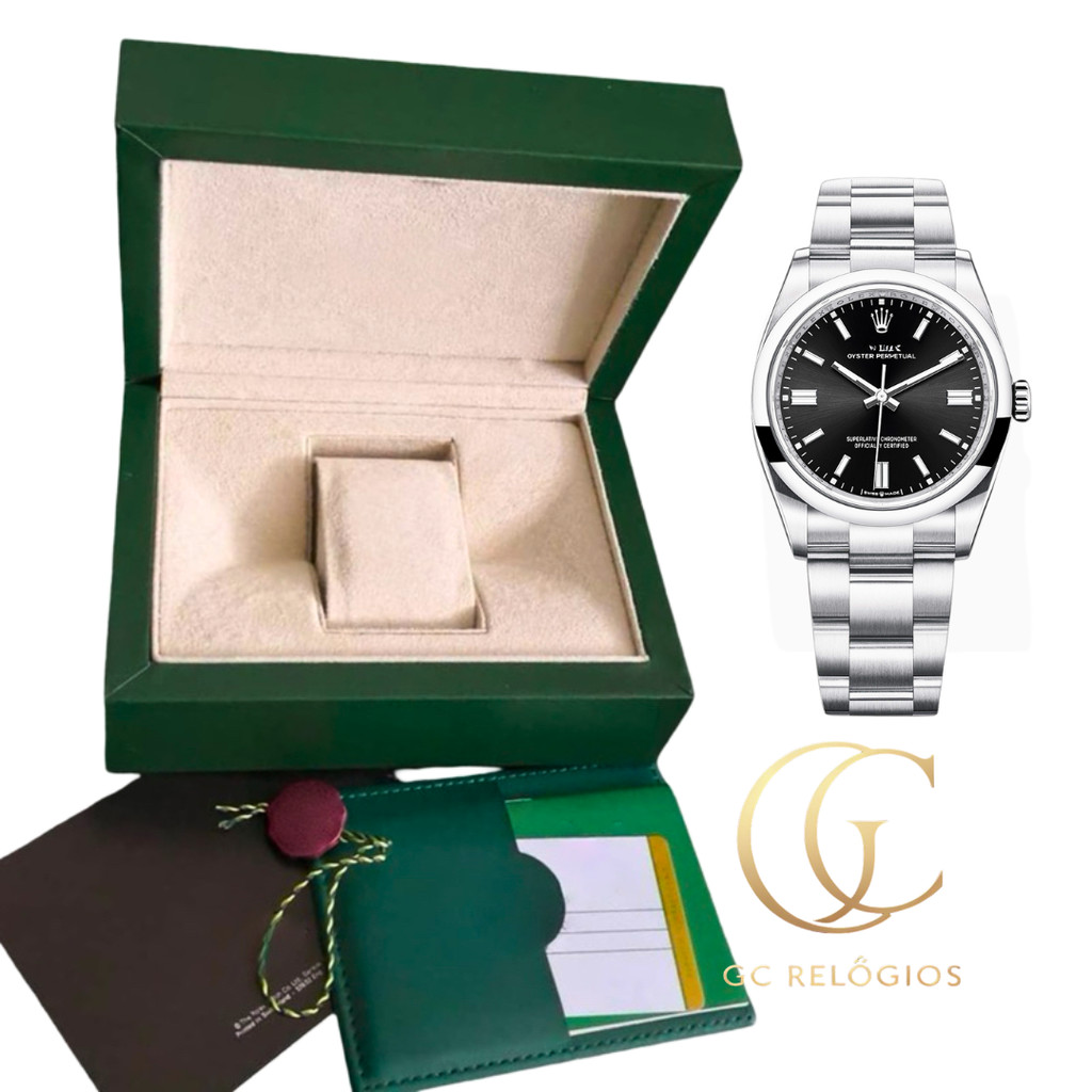 Case Estojo Relógio Para Viagem + Relógio Oysterdate Silvery President