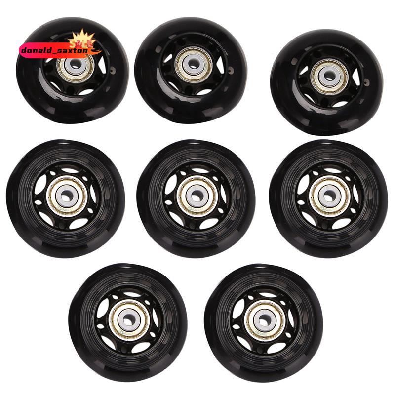 8 Unidades De Rodas De Skate Em Linha , Patins Internas/Externas Reposição Com Rolamento 64 Mm