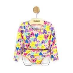 Conjunto Menina Corações Proteção UV - Kamylus