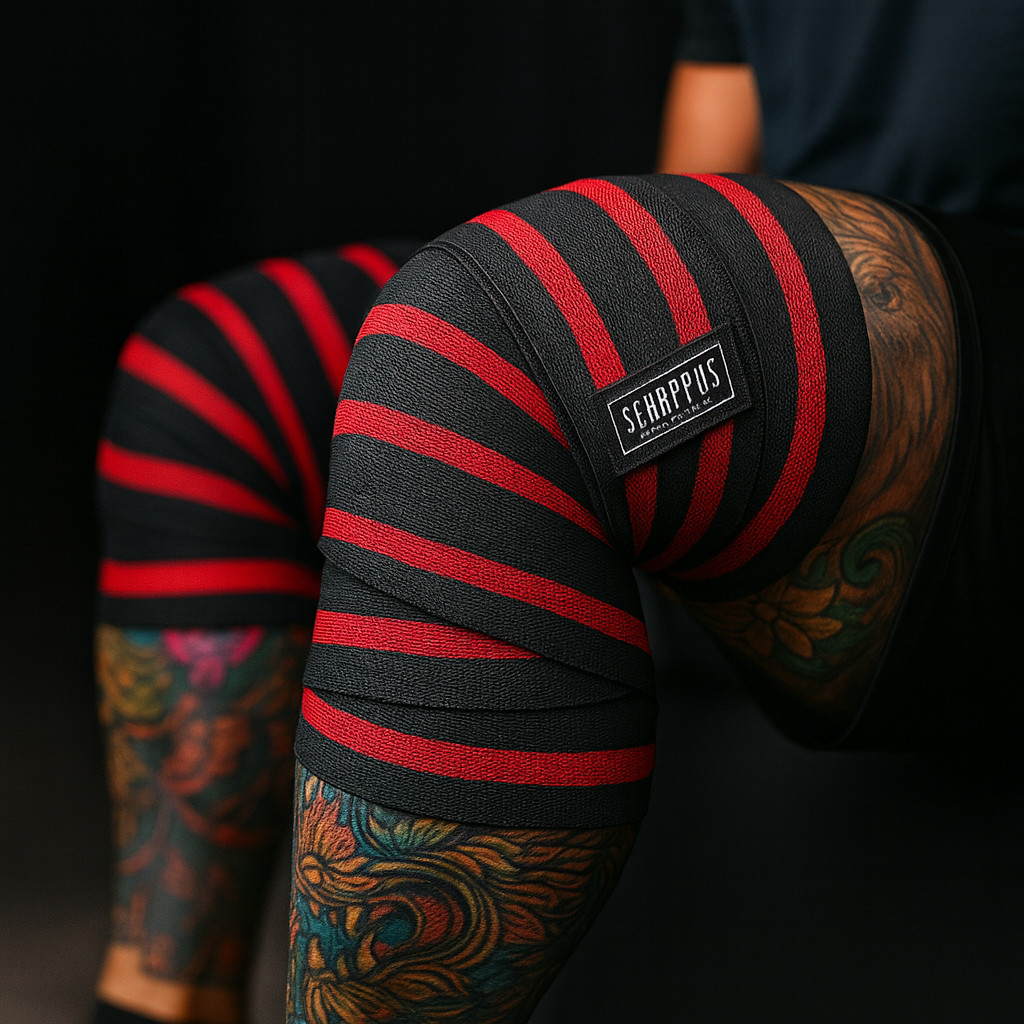 Faixas de Joelho Elástica para Treino -  Agachamento, Powerlifting, Musculação Exercícios Intensos
