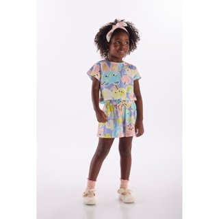 Conjunto Menina com Blusa e Short Três e Já em Oferta na Shopee