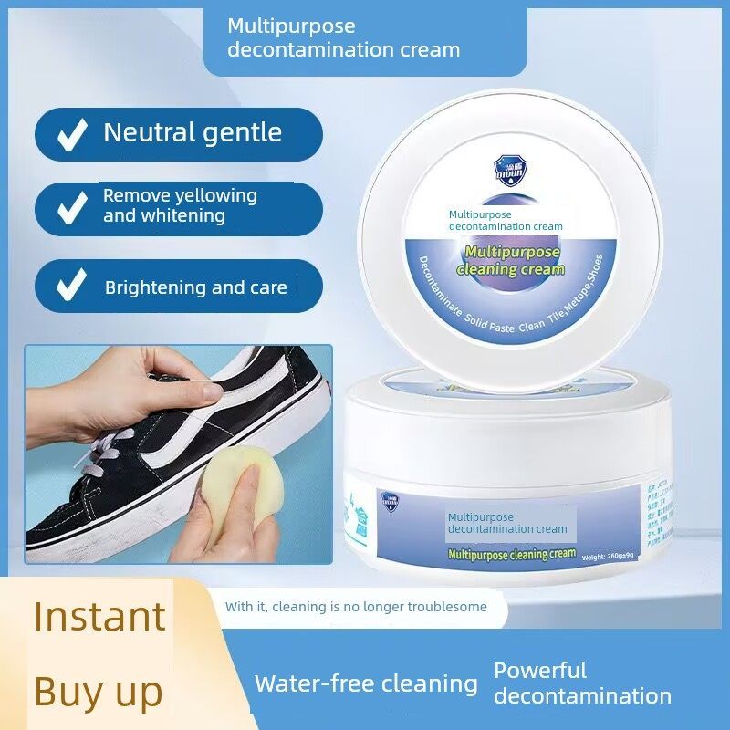 Produtos de compra Creme de descontaminação multiuso para sapatos brancos, creme de limpeza multifuncional para brilho d