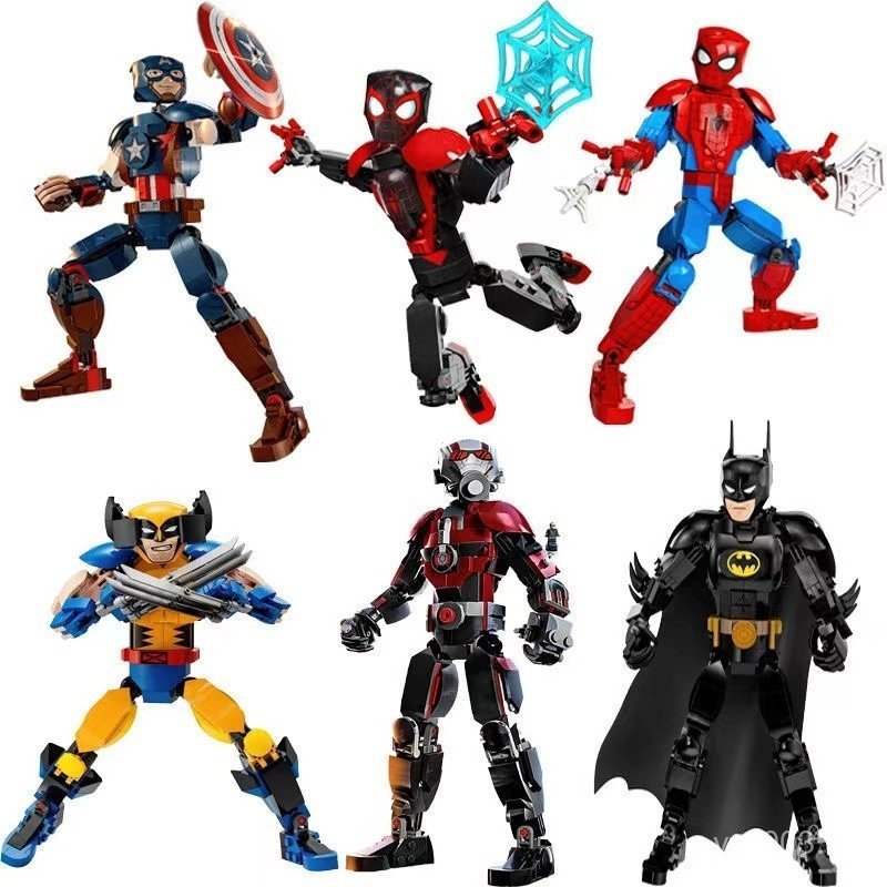 Brinquedo robô Marvel Avengers Batman compatível com Lego Homem-Aranha brinquedos educativos para meninos blocos de cons