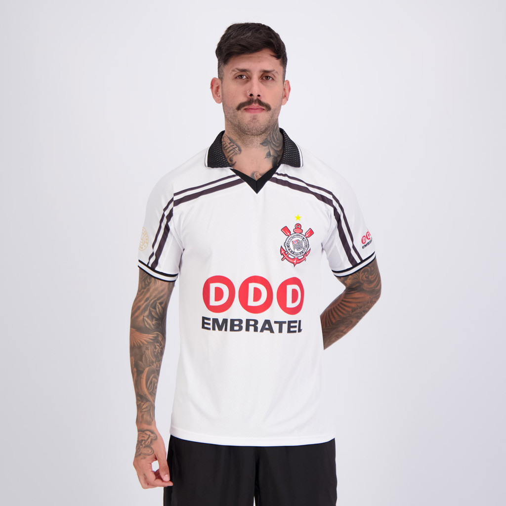 Camisa Corinthians Retrô 1998 DDD em Oferta na Shopee