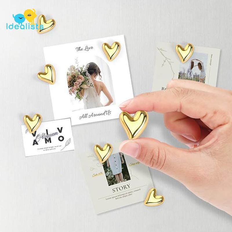 Idealistas 10 Ímãs De Geladeira Em Formato De Coração , Magnéticos Para Quadros De Mensagens , Decorações De Câmeras , D