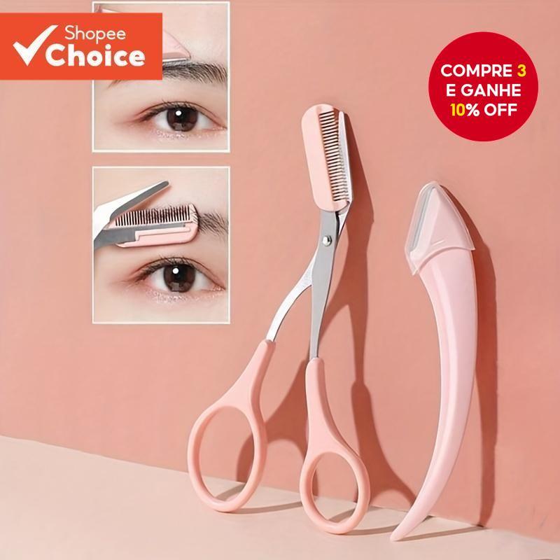 Tesoura Profissional Para Cuidar De Sobrancelhas E Kit De Barbear Presente De Maquiagem De Férias