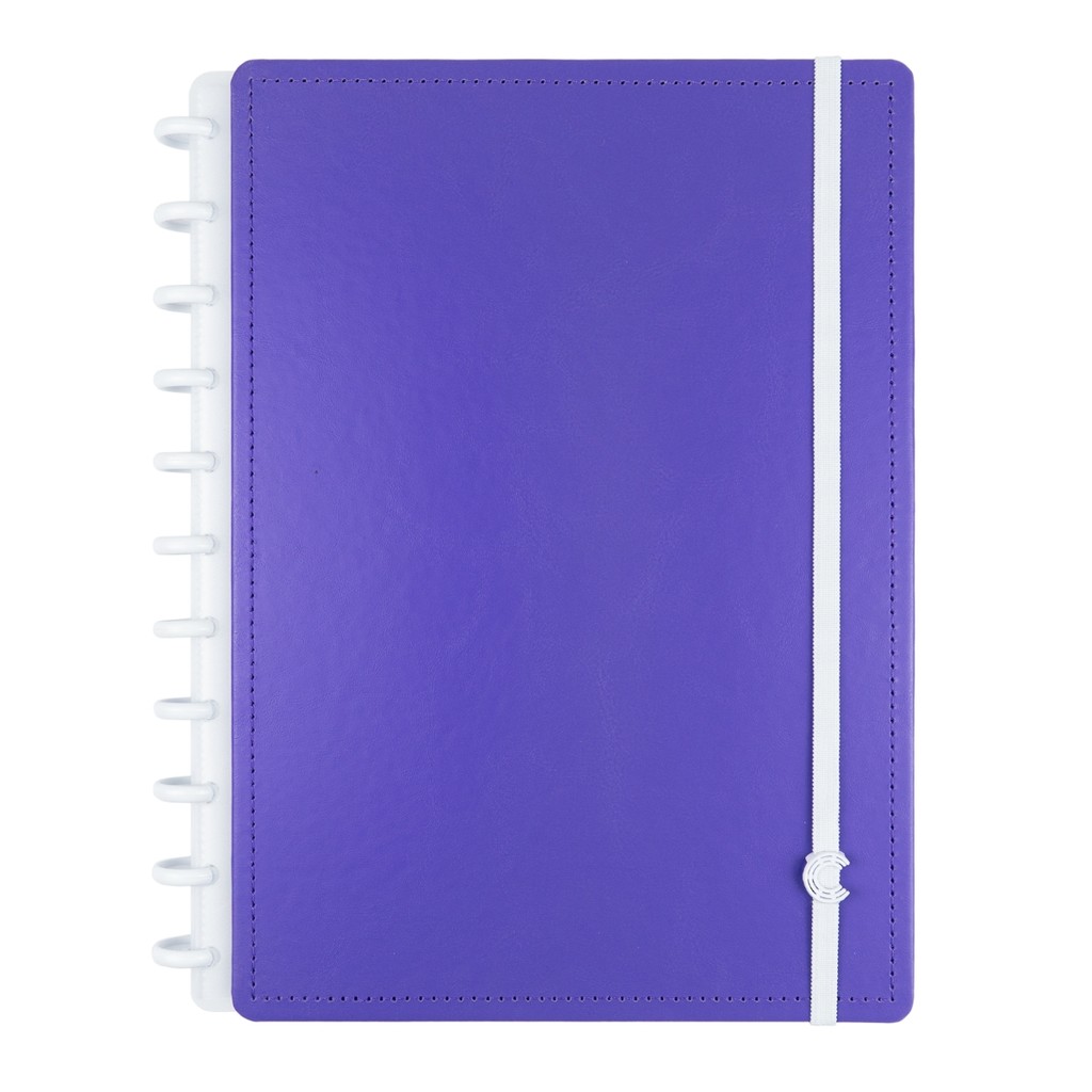 Caderno Inteligente Intense Purple Grande c/ 80 Folhas offset 90g em Oferta na Shopee
