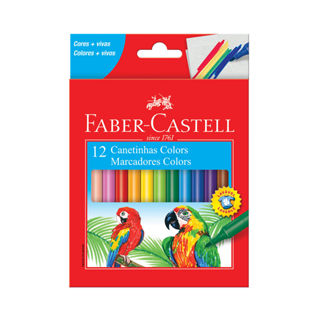 Hidrocor Faber-Castell Regular com 12 Cores em Oferta na Shopee