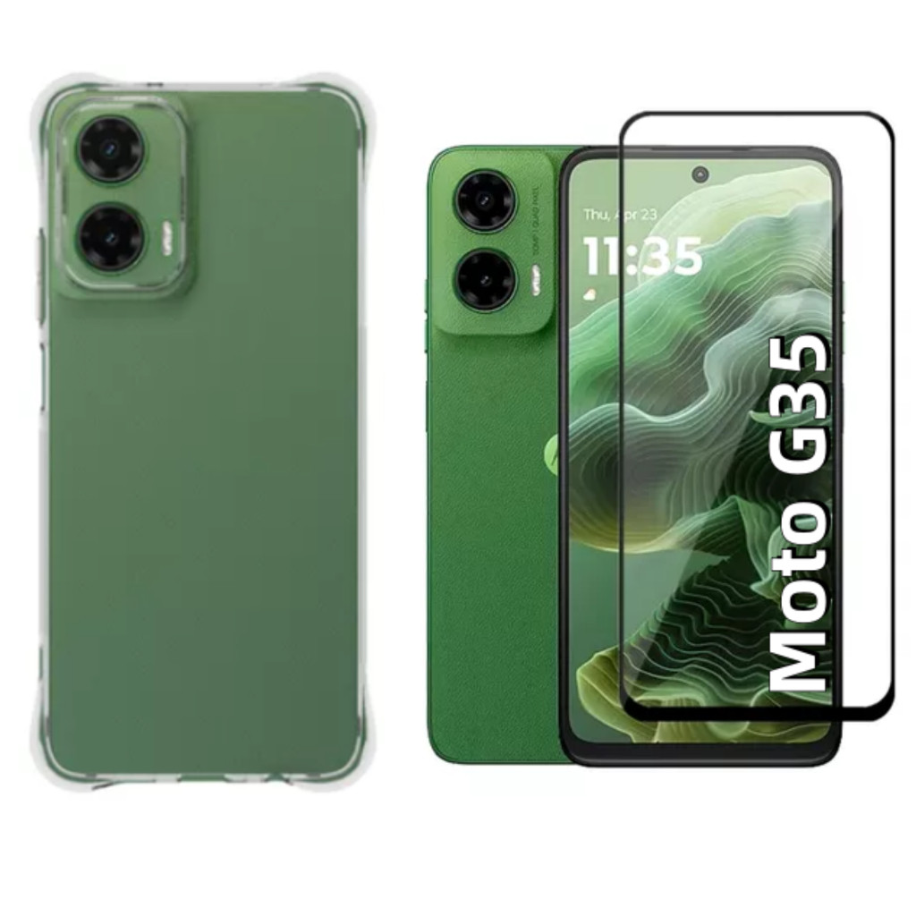 Pelicula MOTOROLA G35 Pelicula Vidro 3D Moto G35 Motorola + Capa Anti Shock Capi