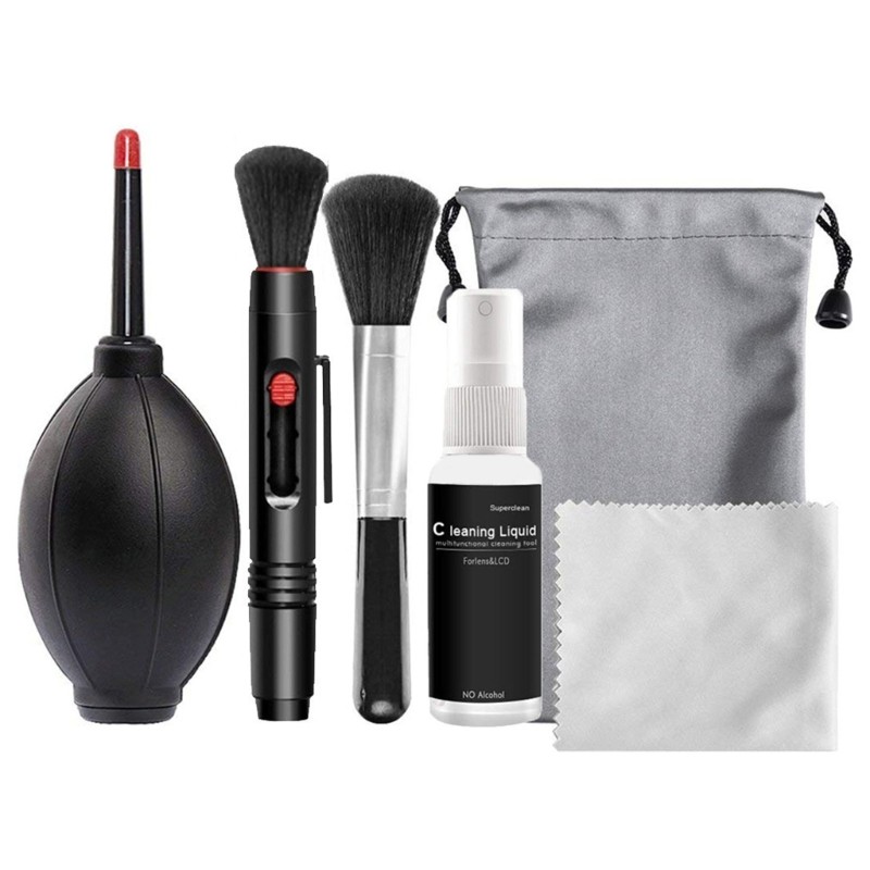 Kellnny 6 Em 1 Kit De Limpeza De Câmera Profissional Ferramentas Lente DSLR Com Armazenamento Portátil Bolsa Para Sensor