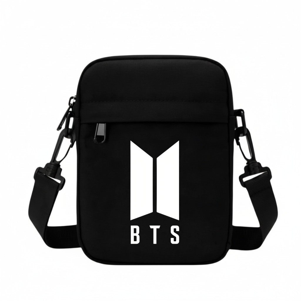 Bolsa Banda BTS Transversal Shoulder Bag Tiracolo Pochete Unisex em Oferta na Shopee