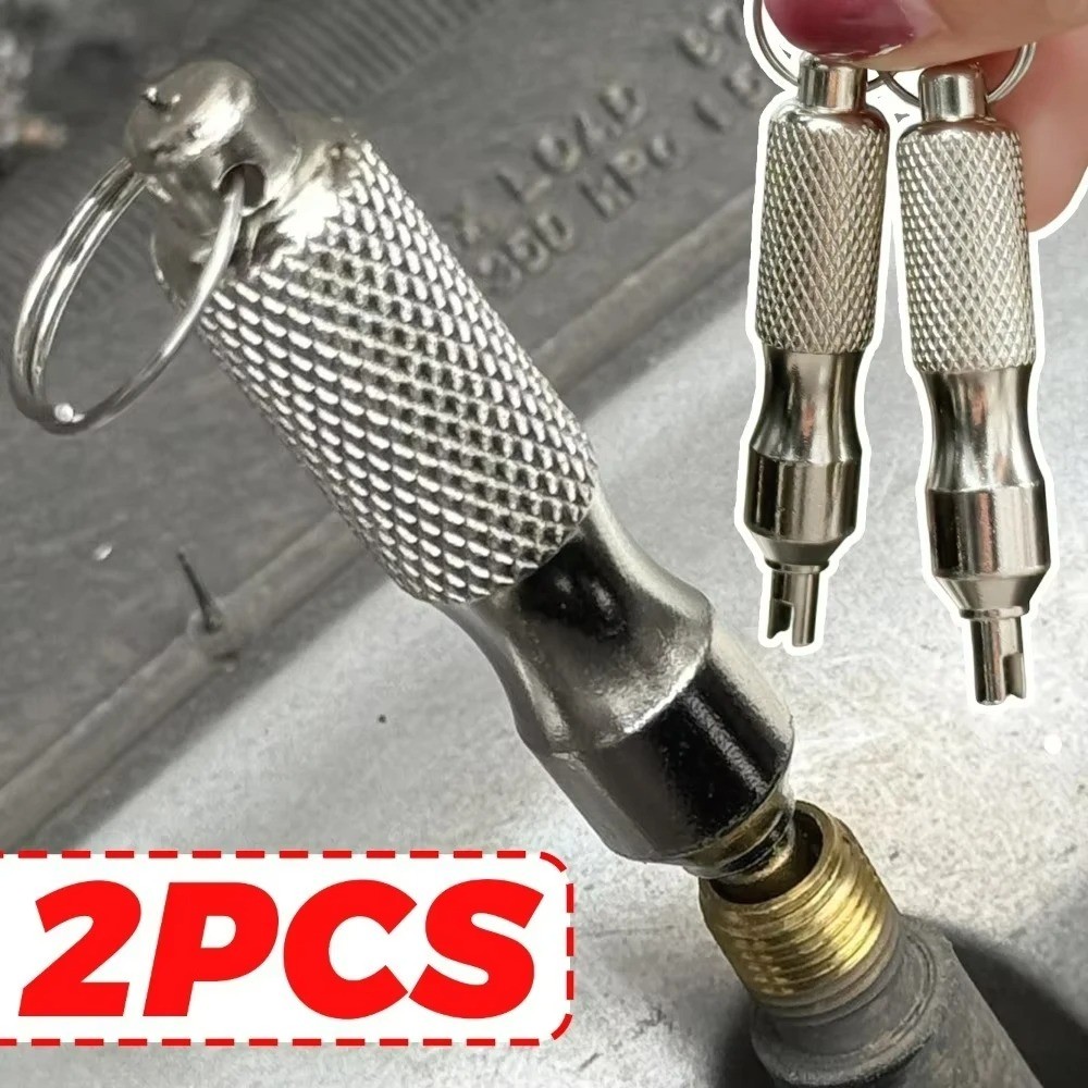 [Quente] Chaveiro Portátil Válvula Núcleo Removedor Ferramenta Universal De Aço Inoxidável Para Carro Motocicleta Bicicl