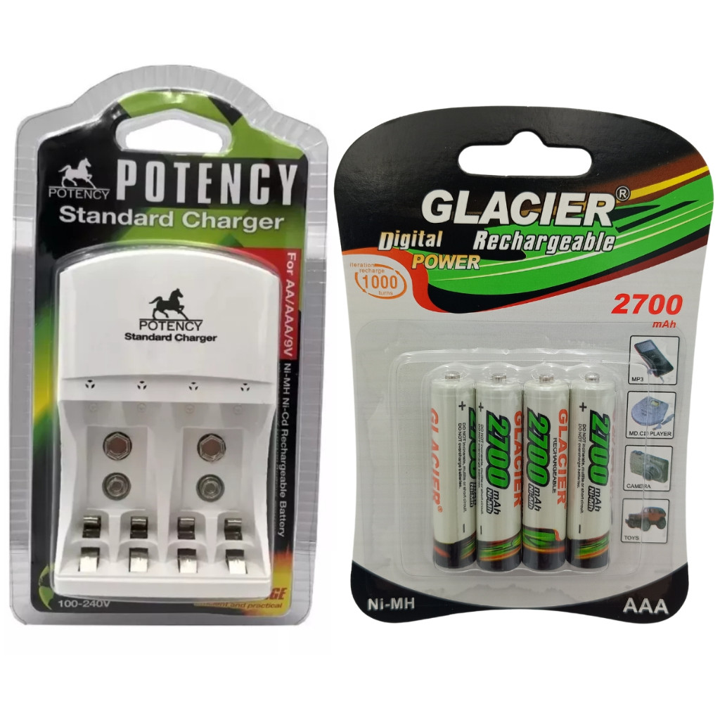 Carregador De Pilha Bateria Aa Aaa 9v + 4 Pilhas AAA 2700mah