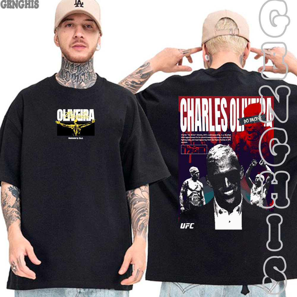 Camisa Charles Oliveira Do Bronx Lutador MMA Campeão UFC Camiseta Basica e Oversized Unissex